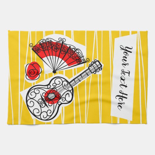 keukenhanddoek van de Spaanse Souvenirs (Horizontaal)