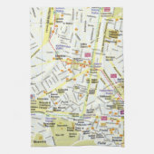 Keukenhanddoek van de stadskaart van Griekenland (Verticaal)