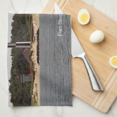 Keukenhanddoek van de vuurtoren van Cape Henry (Quarter Fold)