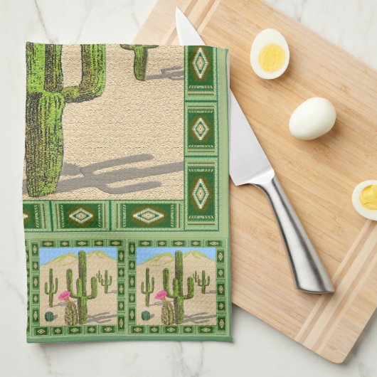 keukenhanddoek van Desert Cactus (Quarter Fold)