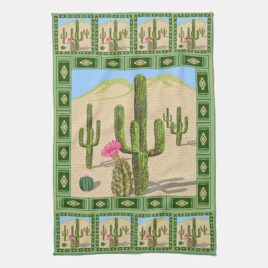 keukenhanddoek van Desert Cactus (Verticaal)