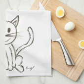 Keukenhanddoek van geschilderd Kat (Quarter Fold)