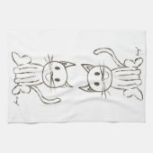 Keukenhanddoek van geschilderd Kat (Horizontaal)