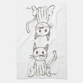 Keukenhanddoek van geschilderd Kat (Verticaal)