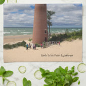 Keukenhanddoek van kleine Sable Point Lighthouders (Gevouwen)