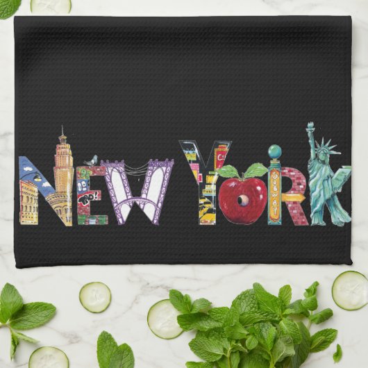 keukenhanddoek van New York (Gevouwen)