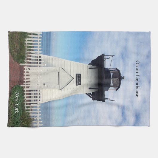 keukenhanddoek van Olcott Lighthouse (Horizontaal)