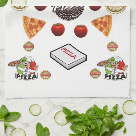 keukenhanddoek van Pizza (Gevouwen)