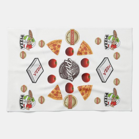 keukenhanddoek van Pizza (Horizontaal)
