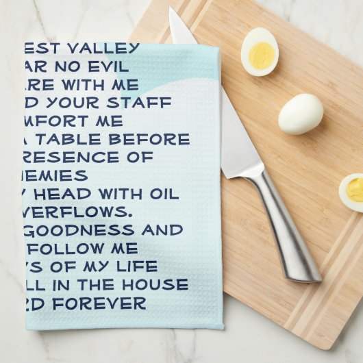 keukenhanddoek van psalm 23 (Quarter Fold)