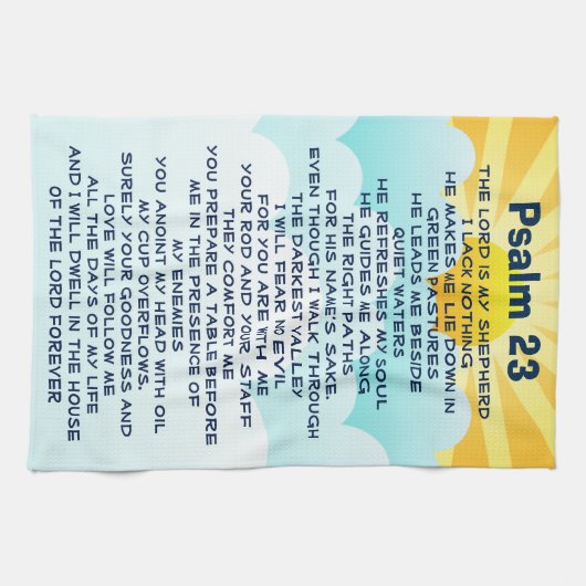 keukenhanddoek van psalm 23 (Horizontaal)