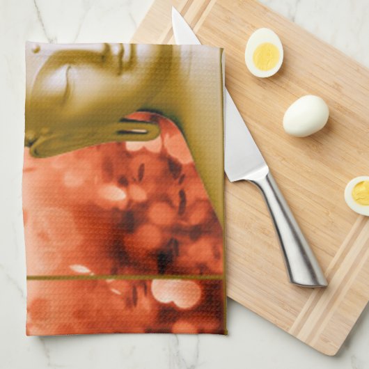 keukenhanddoek van Serene Buddha (Quarter Fold)
