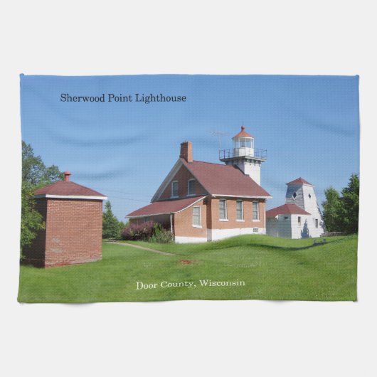 keukenhanddoek van Sherwood Point Lighthouse (Horizontaal)