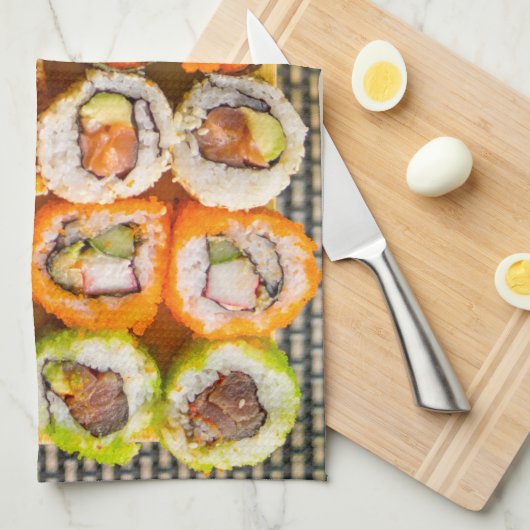 keukenhanddoek van Sushi (Quarter Fold)
