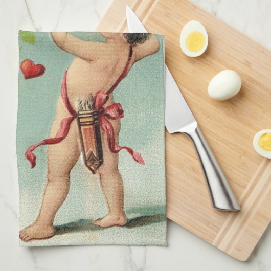 keukenhanddoek van Vintage Valentijns (Quarter Fold)