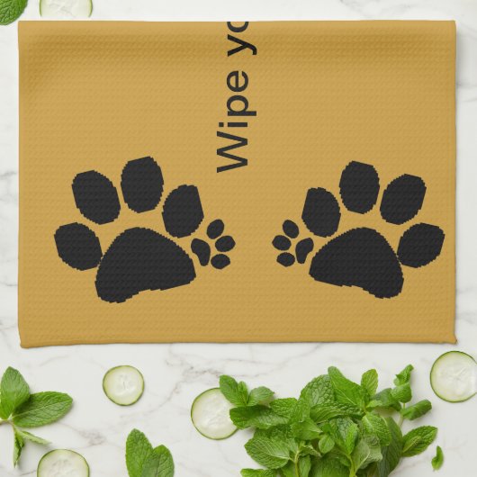 Keukenhanddoek - Veeg je poten schoon (Gevouwen)