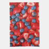 keukenhanddoek, vers bosbessen en aardbeien theedoek (Verticaal)