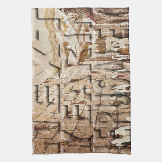 Keukenhanddoek "Volgend jaar Jeruzalem" (Verticaal)