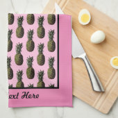 Keukenhanddoek voor ananassen - Optionele personal (Quarter Fold)