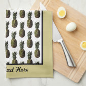 Keukenhanddoek voor ananassen - Optionele personal (Quarter Fold)