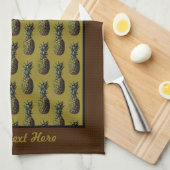 Keukenhanddoek voor ananassen - Optionele personal (Quarter Fold)