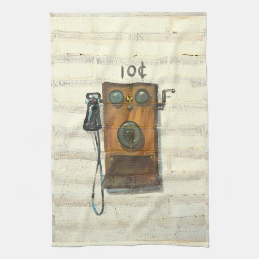 keukenhanddoek voor antiek wandtelefoons (Verticaal)