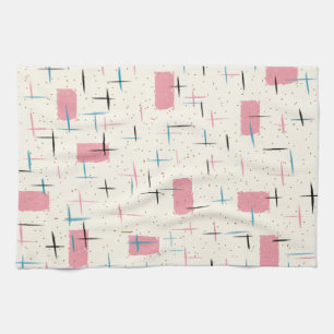 Keukenhanddoek voor atoomroze patronen