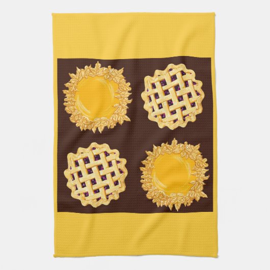 keukenhanddoek voor bosbessen en pompoenen (Verticaal)