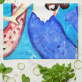 keukenhanddoek voor brunette mermaid (Gevouwen)