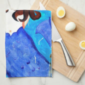 keukenhanddoek voor brunette mermaid (Quarter Fold)