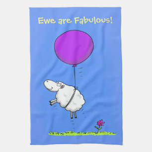 Keukenhanddoek voor cartoons van schapen