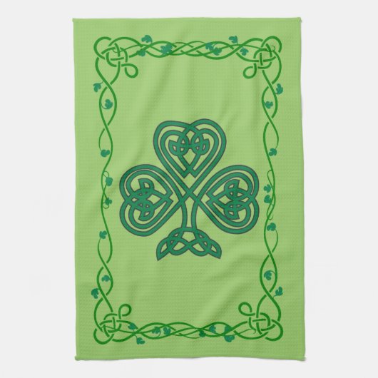 keukenhanddoek voor celshamrock (Verticaal)