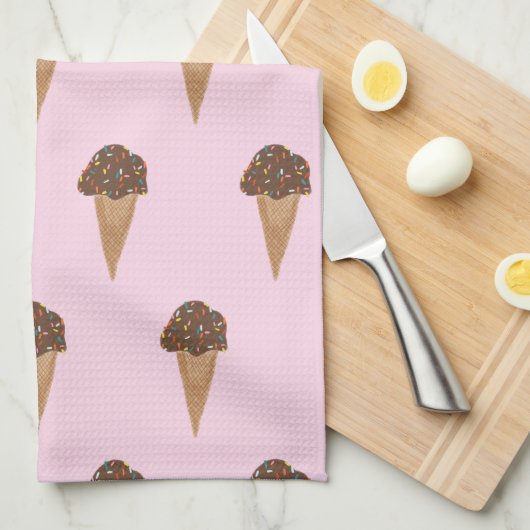 keukenhanddoek voor chocolade-consumptie-ijs- crèm (Quarter Fold)