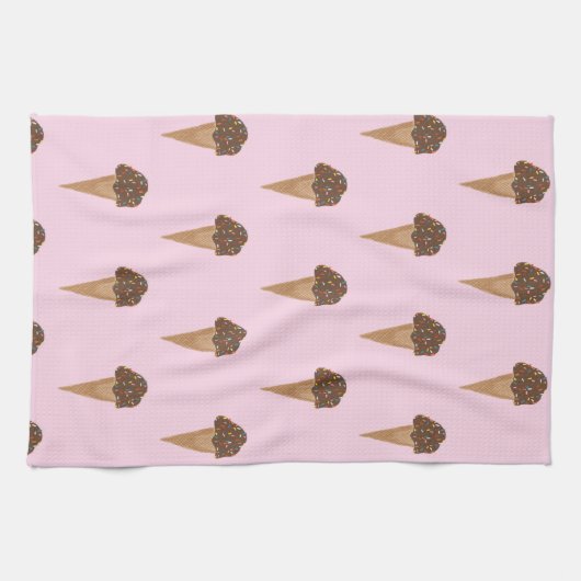 keukenhanddoek voor chocolade-consumptie-ijs- crèm (Horizontaal)