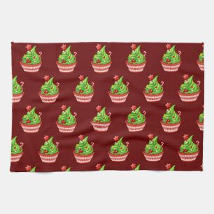 Keukenhanddoek voor cupcake