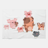 Keukenhanddoek voor de Cartoon van de varkensstape (Horizontaal)