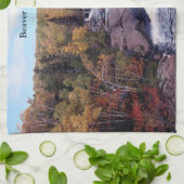 keukenhanddoek voor de Herfst van de rivier Beaver (Gevouwen)