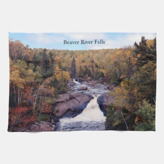 keukenhanddoek voor de Herfst van de rivier Beaver (Horizontaal)