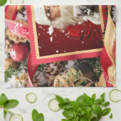 Keukenhanddoek voor de kerstman/UW FOTO (Gevouwen)