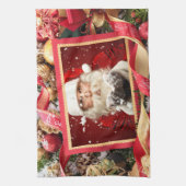 Keukenhanddoek voor de kerstman/UW FOTO (Verticaal)
