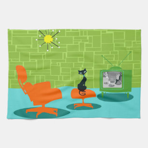 Keukenhanddoek voor de Reeks Kat