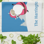 Keukenhanddoek voor de traditionele kerstman en re (Gevouwen)