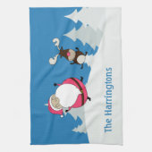Keukenhanddoek voor de traditionele kerstman en re (Verticaal)
