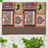 keukenhanddoek voor dresssepaardcollage (Gevouwen)