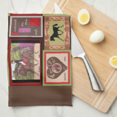 keukenhanddoek voor dresssepaardcollage (Quarter Fold)