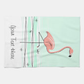 keukenhanddoek voor Flamingo Aqua Text (Horizontaal)