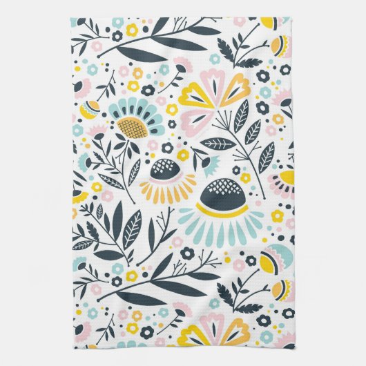 Keukenhanddoek voor gebastel Geometric Floral (Verticaal)