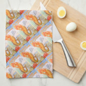 keukenhanddoek voor gouden mermaiden (Quarter Fold)