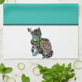 keukenhanddoek voor katten en vlinders (Gevouwen)