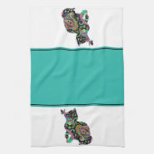 keukenhanddoek voor katten en vlinders (Verticaal)